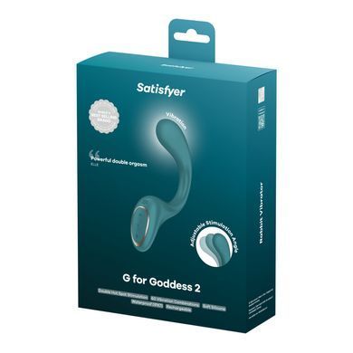 Вагінально-кліторальний вібратор Satisfyer G for Goddess 2 Bottle Green, 2 мотори SX3261 фото