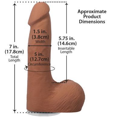 Фалоімітатор Doc Johnson The Realistic Cock ULTRASKYN - 7 Inch with Balls Caramel SX4456 фото
