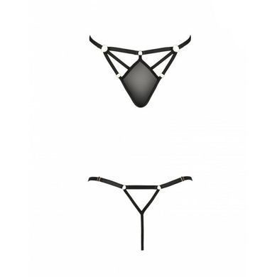 Стрінги зі стреп Passion Exclusive MEGGY THONG S/M, black PS27711 фото