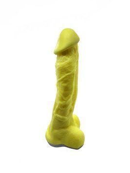 Мило у формі пеніса Чистий Кайф Yellow size XL, крафтове мило-член, натуральне SO2770 фото