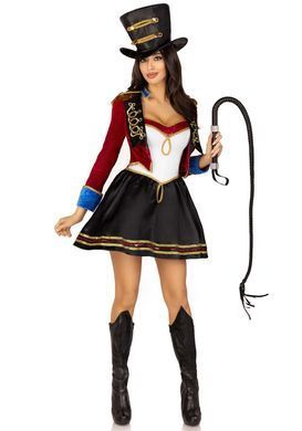 Костюм дресирувальниці Leg Avenue Ringmaster Costume S, сукня, капелюх SO9193 фото