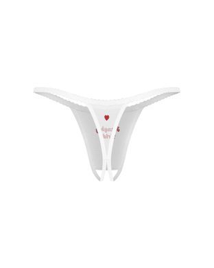 Трусики Obsessive Weddya Bride crotchless thong S/M SX5113 фото