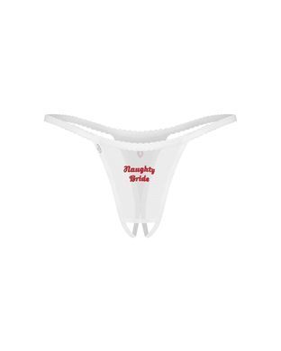 Трусики Obsessive Weddya Bride crotchless thong S/M SX5113 фото