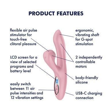 Вакуумний вібратор-кролик Satisfyer Pro+ G-Spot Generation 2 Pink SX4316 фото