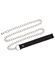 Повідець з карабіном та чорною петлею Chain Leash, сріблястий TB17105 фото 2