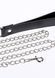 Повідець з карабіном та чорною петлею Chain Leash, сріблястий TB17105 фото 3