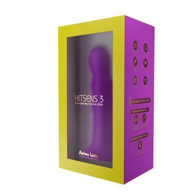 Дилдо з присоскою Adrien Lastic Hitsens 3 Purple, відмінно для страпона, діам. 4,1см, довжина 18,2см AD24023 фото