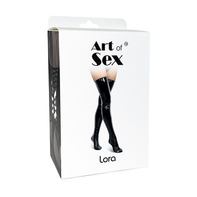 Сексуальні вінілові панчохи Art of Sex - Lora, розмір S, з ефектом мокрого оксамиту SX4500 фото