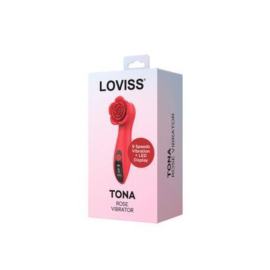 Розкішний вібратор для клітора Loviss Tona Rose Vibrator, у вигляді троянди, 9 режимів SX3993 фото