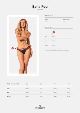 Сітчасті трусики під омбре Obsessive Bella Rou panties XS/S SO7855 фото