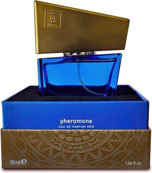 Духи з феромонами чоловічі SHIATSU Pheromone Fragrance men darkblue, 50 мл HOT67130 фото
