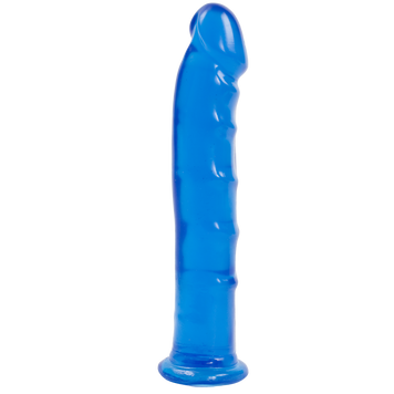 Фалоімітатор Doc Johnson Jelly Jewels Dong & Suction Cup Blue, діаметр 3,6 см, антибактеріальний ПВХ SO2006 фото