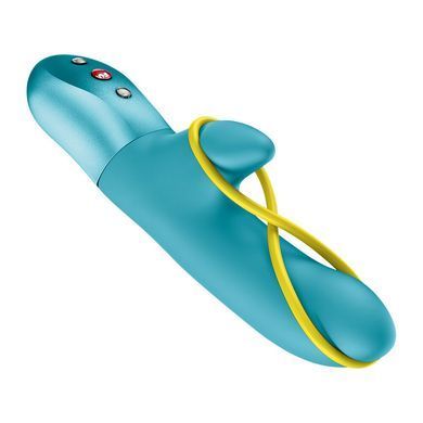 Мінівібратор-кролик зі стимулювальною стрічкою Fun Factory AMORINO Aquamarine, стрічка знімна SX4303 фото