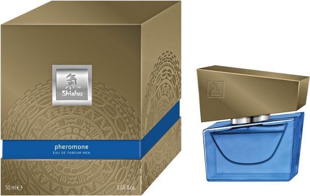 Духи з феромонами чоловічі SHIATSU Pheromone Fragrance men darkblue, 50 мл HOT67130 фото