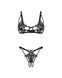 Комплект Obsessive Luise Sublim Black 2-pcs crotchless set S/M SX5082 фото 5