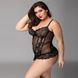 Мереживний корсет JSY &laquo;Сексуальна Белла&raquo; Plus Size Black, дрібна сітка, гіпюр, чашки з кісточками SO8364 фото 3