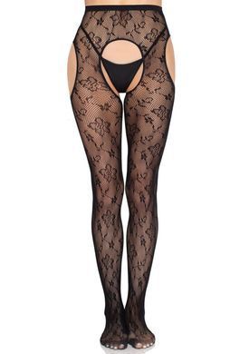 Колготки Leg Avenue Bloom Net Suspender Tights One Size Black SX4983 фото