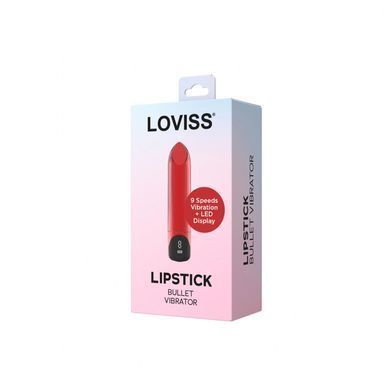Віброкуля-помада Loviss Lipstick Bullet Vibrator, 9 режимів, перезаряджувана SX3995 фото
