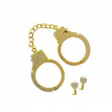 Наручники золоті оздоблені камінням Diamond Wrist Cuffs Gold Taboom TB17178 фото