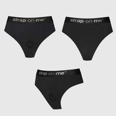 Трусики з фіксацією дилдо Strap-On-Me Harness Lingerie Idole - L - Black SX3515 фото