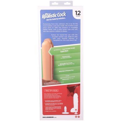 Фалоімітатор Doc Johnson The Realistic Cock ULTRASKYN - 12 Inch Hung with Balls Chocolate SX4462 фото