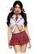 Костюм школярки Leg Avenue Miss Prep School XL, топ, спідниця, краватка, бантики SO9110 фото 1