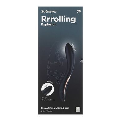 Вібратор із перлинною стимуляцією точки G Satisfyer Rrrolling Explosion Black SO6074 фото