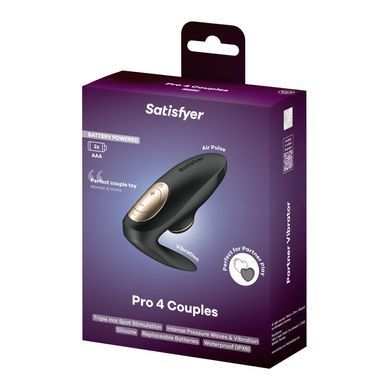 Вакуумний вібратор для пар Satisfyer Pro 4 Couples Battery Series, підходить для сексу у парі SX3840 фото