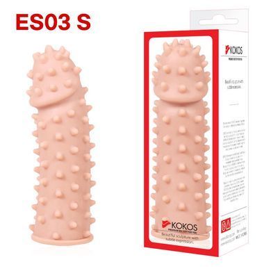 Насадка на член Kokos Extreme Sleeve ES.03 розмір S, потовщувальна, стимулюючий рельєф SO1274 фото