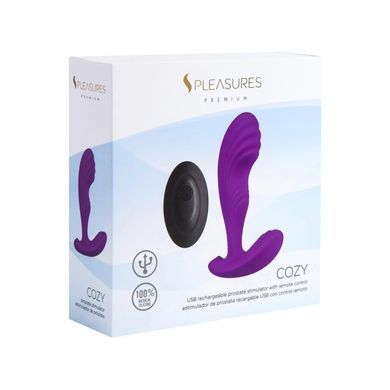 Вібромасажер простати S Pleasures Premium Cozy, Purple, з рельєфною головкою, 10 режимів SX4592 фото