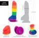 Райдужний фалоімітатор ADDICTION - JUSTIN - 8 "- RAINBOW, 20,3 см, силікон, вібропуля в подарунок SO4533 фото 3