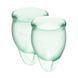 Набор менструальных чаш Satisfyer Feel Confident (light green) (м'яте паковання!!!) SO3579-R фото 1