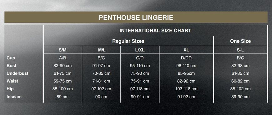 Трусики-тонг Penthouse Naughty Valentine L/XL Black, мереживо, відкритий доступ до інтимних зон SO6500 фото