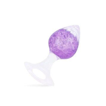 Анальна пробка Liebe Seele Heart-shaped Crystal Anal Plug - Purple Medium SX4857 фото