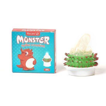 Насадка на член Recare Red Monster Spike Condom (презерватив з рядами шипів) SX3356 фото