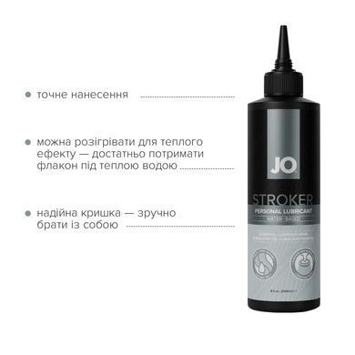 Лубрикант для мастурбаторів JO Stroker Lubricant 240 мл, на водній основі, густий, з аплікатором SX3172 фото