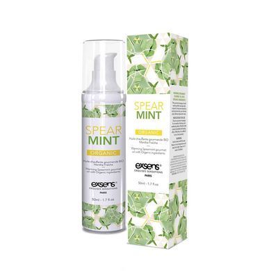Масажна олія EXSENS Organic Spear Mint 50мл розігрівальна, без цукру, без парабенів, їстівна SO2380 фото