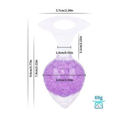 Анальна пробка Liebe Seele Heart-shaped Crystal Anal Plug - Purple Medium SX4857 фото