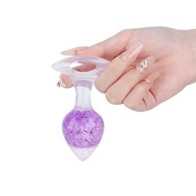 Анальна пробка Liebe Seele Heart-shaped Crystal Anal Plug - Purple Medium SX4857 фото