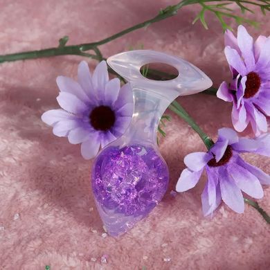 Анальна пробка Liebe Seele Heart-shaped Crystal Anal Plug - Purple Medium SX4857 фото