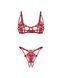 Комплект Obsessive Luise Sublim Red 2-pcs crotchless set L/XL SX5085 фото 6