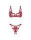 Комплект Obsessive Luise Sublim Red 2-pcs crotchless set L/XL SX5085 фото 7