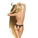 Трусики-тонг Penthouse Naughty Valentine S/M Black, мереживо, відкритий доступ до інтимних зон SO6501 фото 2