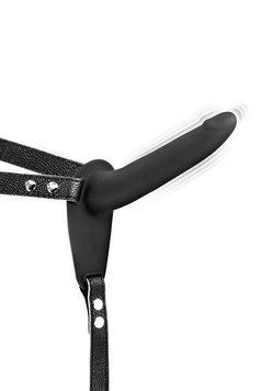 Страпон з вібрацією Fetish Tentation Vibrating Strap-On with Dildo Black (м'ята паковання!!!) SO3749-R фото