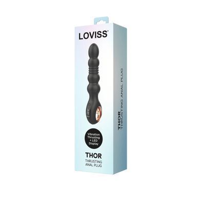 Анальний вібратор з пульсацією Loviss Thor Thrusting Anal Plug, 2 мотори SX3998 фото