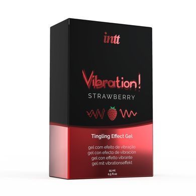 Рідкий вібратор Intt Vibration Strawberry (15 мл) (м'яте паковання!!!) SO2921-R фото