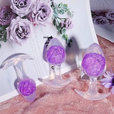 Анальна пробка Liebe Seele Icecream-shaped Crystal Anal Plug - Purple Small SX4858 фото