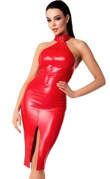 Сукня Noir Handmade F354 Red powerwetlook dress - S SX2106 фото
