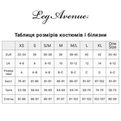 Панчохи Leg Avenue Wild rose net thigh highs, One Size, чорні, широка резинка, малюнок-троянди SX1042 фото