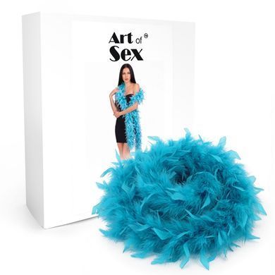 Боа з пір&rsquo;я Art of Sex, довжина 2 метри, колір блакитний SX4662 фото
